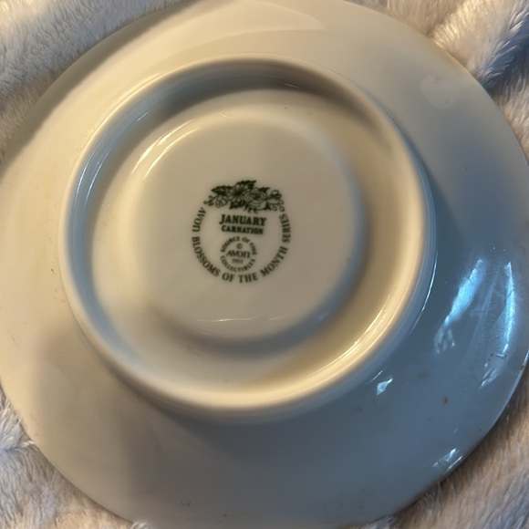 Avon Vintage 1991 “Blossoms of the Month Series” January Carnation Saucer only - Picture 2 of 4